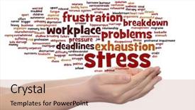  Presentation with workplace stress - Audience pleasing presentation theme consisting of health work depression problem backdrop and a  colored foreground