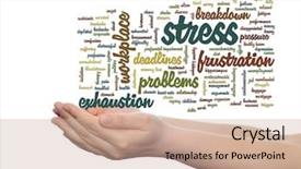  Presentation with workplace stress - Audience pleasing PPT layouts consisting of health work depression problem backdrop and a coral colored foreground