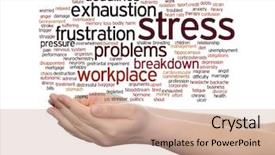  Presentation with mental health abstract - PPT theme consisting of health work depression problem background and a coral colored foreground