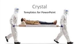  Presentation with hazmat - Presentation theme with health-workers-in-hazmat-suits background and a white colored foreground