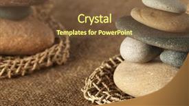  Presentation with zen stones - Beautiful presentation featuring health zen - stacked stones backdrop and a tawny brown colored foreground