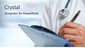  Presentation with healthcare - Audience pleasing presentation consisting of healthcare - doctor hands backdrop and a sky blue colored foreground