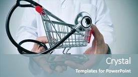  Presentation with shopping - Cool new presentation with healthcare - doctor holding in his hand backdrop and a light blue colored foreground