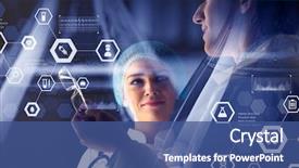  Presentation with healthcare - Amazing PPT layouts having healthcare - innovative technologies in science backdrop and a ocean colored foreground