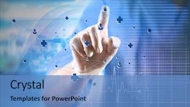  Presentation with medical concept - Cool new slide deck with healthcare - medicine doctor working with modern backdrop and a teal colored foreground