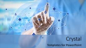  Presentation with medical concept - Cool new PPT theme with healthcare - medicine doctor working with modern backdrop and a teal colored foreground