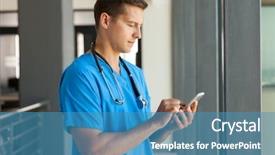  Presentation with medical procedure simulation using plasma - Amazing PPT theme having healthcare - modern medical professional using smart backdrop and a teal colored foreground