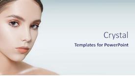  Presentation with beautiful skin - Presentation with healthcare-and-beauty-concept-close background and a sky blue colored foreground