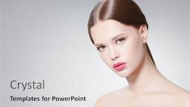  Presentation with beautiful skin - Slide set enhanced with healthcare-and-beauty-concept-portrait background and a light gray colored foreground