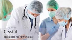  Presentation with healthcare - Audience pleasing slides consisting of healthcare and medical - young group backdrop and a light gray colored foreground