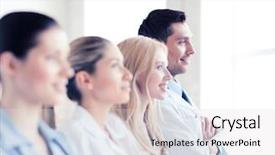  Presentation with team group - Theme enhanced with healthcare and medical - young team background and a lemonade colored foreground