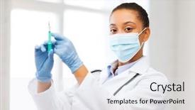  Presentation with doctor african - PPT layouts featuring healthcare and medical concept - african background and a sky blue colored foreground