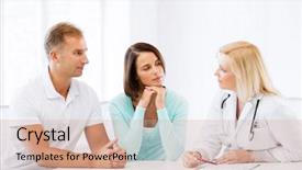  Presentation with medical concept - Presentation theme having healthcare and medical concept - doctor background and a soft green colored foreground