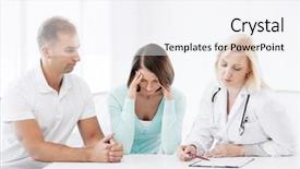  Presentation with medical concept - Presentation enhanced with healthcare and medical concept - doctor background and a sky blue colored foreground