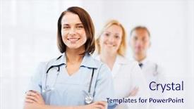  Presentation with medical concept - Audience pleasing slide set consisting of healthcare and medical concept - group backdrop and a sky blue colored foreground