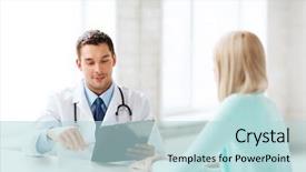  Presentation with medical gynecology - PPT theme featuring healthcare and medical concept - male background and a light blue colored foreground