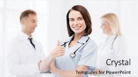  Presentation with medical concept - Amazing presentation having healthcare and medical concept - team backdrop and a sky blue colored foreground