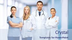  Presentation with medical concept - Cool new theme with healthcare and medical concept - young backdrop and a sky blue colored foreground