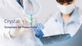  Presentation with medical concept - Slide set enhanced with healthcare-and-medical-concept-close background and a sky blue colored foreground