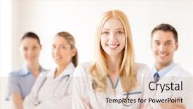  Presentation with nurse family - Cool new theme with healthcare and medicine concept - attractive backdrop and a lemonade colored foreground