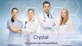  Presentation with team group - PPT layouts enhanced with healthcare and medicine concept - young background and a lemonade colored foreground