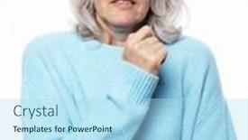  Presentation with elderly health - Theme having healthcare-and-medicine-concept-elderly background and a light blue colored foreground
