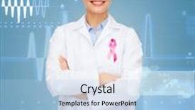  Presentation with awareness - Colorful presentation enhanced with healthcare-and-medicine-concept-smiling backdrop and a light blue colored foreground
