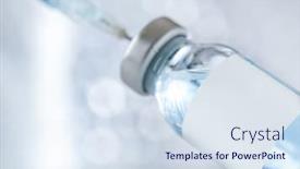  Presentation with vial pharmaceutical - Beautiful PPT theme featuring healthcare-and-pharmaceutical-drugs-concept backdrop and a sky blue colored foreground