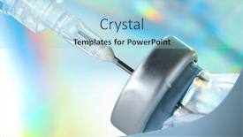  Presentation with vial pharmaceutical - Amazing presentation design having healthcare-and-pharmaceutical-drugs-concept backdrop and a light blue colored foreground