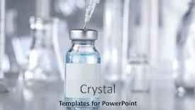  Presentation with vial pharmaceutical - Audience pleasing theme consisting of healthcare-and-pharmaceutical-drugs-concept backdrop and a light blue colored foreground