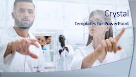  Presentation with stand strong - Amazing slides having healthcare business development - chemists stand by a transparent backdrop and a  colored foreground