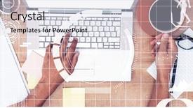  Presentation with digital healthcare - Beautiful presentation design featuring healthcare business development - digital composite of hands using backdrop and a sky blue colored foreground