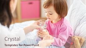  Presentation with children doctor african - Presentation theme with healthcare-children-and-people-concept background and a lemonade colored foreground