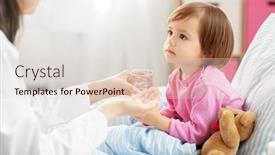  Presentation with children doctor african - Beautiful presentation design featuring healthcare-children-and-people-concept backdrop and a lemonade colored foreground