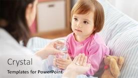  Presentation with children doctor african - Presentation design having healthcare-children-and-people-concept background and a lemonade colored foreground