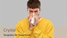  Presentation with allergy - Cool new PPT layouts with healthcare-cold-and-allergy-concept backdrop and a yellow colored foreground