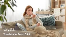  Presentation with nasal - Presentation with healthcare-cold-and-people-concept background and a coral colored foreground