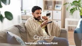  Presentation with tissue-paper - PPT theme enhanced with healthcare-cold-hygiene-and-people background and a coral colored foreground