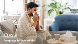  Presentation with tissue paper - Amazing theme having healthcare-cold-hygiene-and-people backdrop and a coral colored foreground