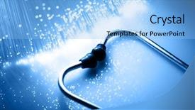  Presentation with luminescent light emitting - Cool new presentation design with healthcare communication - fiber optics background with lots backdrop and a light blue colored foreground