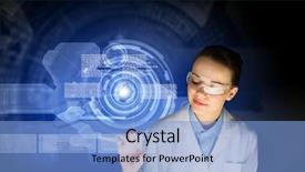  Presentation with media image - Presentation design with business goals rocketship target concept background and a gray colored foreground