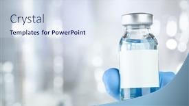  Presentation with black liquid - Presentation design having healthcare-concept-with-a-hand background and a sky blue colored foreground