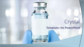  Presentation with black liquid - Slides featuring healthcare-concept-with-a-hand background and a sky blue colored foreground