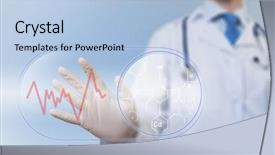  Presentation with digital technologies - PPT layouts having healthcare digital - innovative technologies in medicine background and a  colored foreground