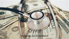  Presentation with health care - Presentation design having healthcare disaster - health care costs - stethoscope background and a mint green colored foreground