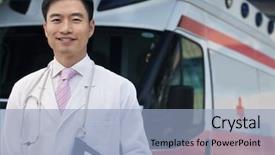  Presentation with ambulance - Beautiful PPT theme featuring two bananas isolated on white background with clipping path backdrop and a cream colored foreground