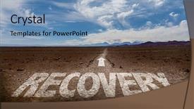  Presentation with disaster recovery - Cool new presentation theme with healthcare disaster - recovery written on desert road backdrop and a teal colored foreground