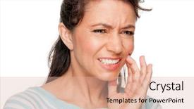  Presentation with disaster - Theme enhanced with healthcare disaster - woman with toothache background and a lemonade colored foreground