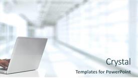  Presentation with doctor african - Theme enhanced with healthcare diversity - african-american doctor man over hospital background and a sky blue colored foreground