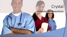  Presentation with diverse medical - Amazing PPT theme having healthcare diversity - diverse medical team isolated backdrop and a lemonade colored foreground